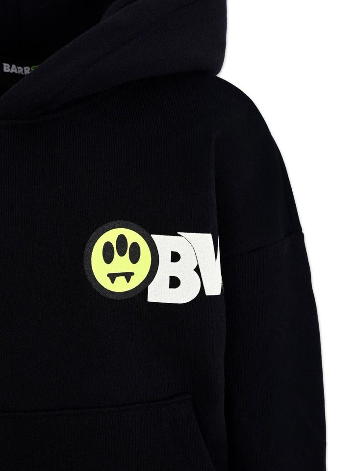 Felpa nera per bambino F5BKJUHS045 110 Barrow Kids 