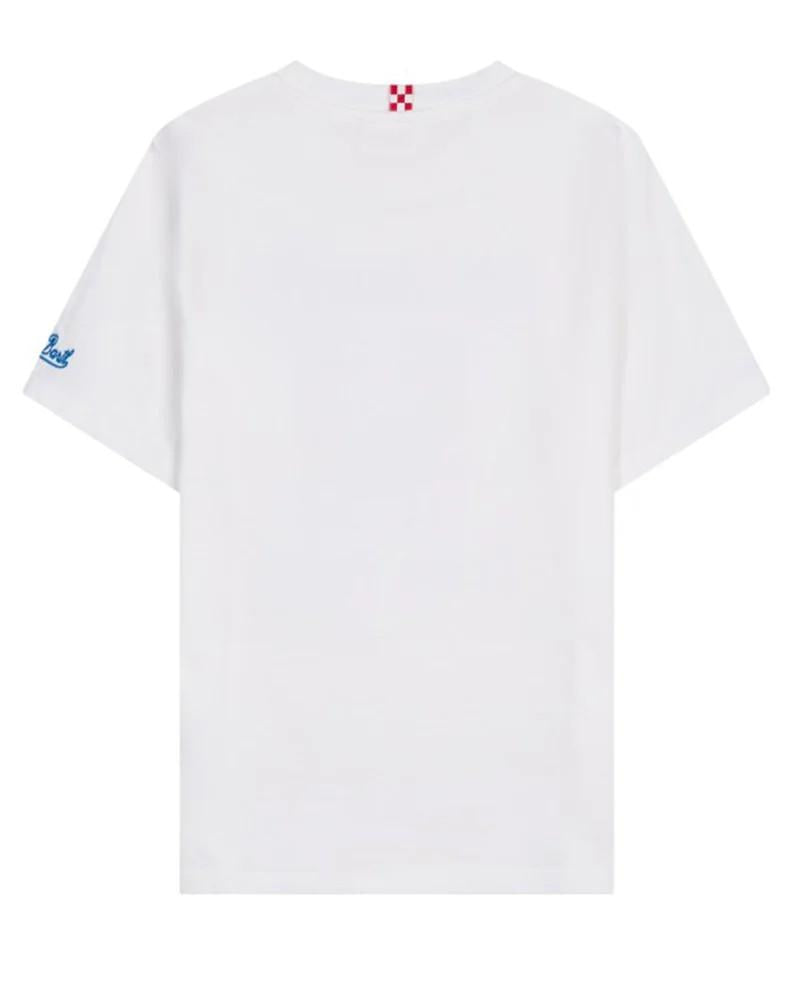 T-shirt bianca/blu per bambino TSH0001 03029H MC2 Saint Barth Kids 