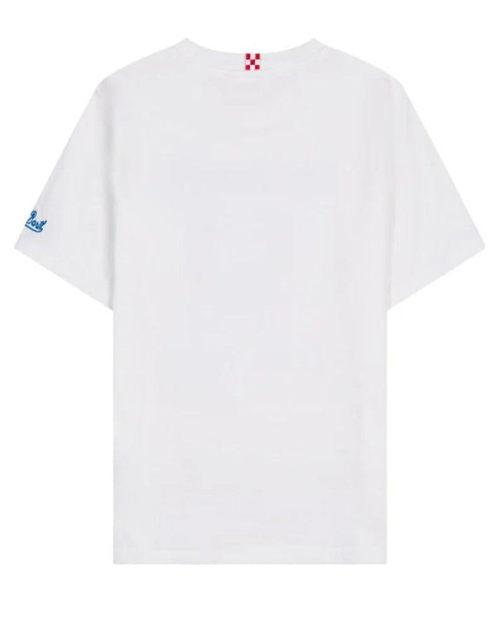 T-shirt bianca/blu per bambino TSH0001 03029H MC2 Saint Barth Kids 