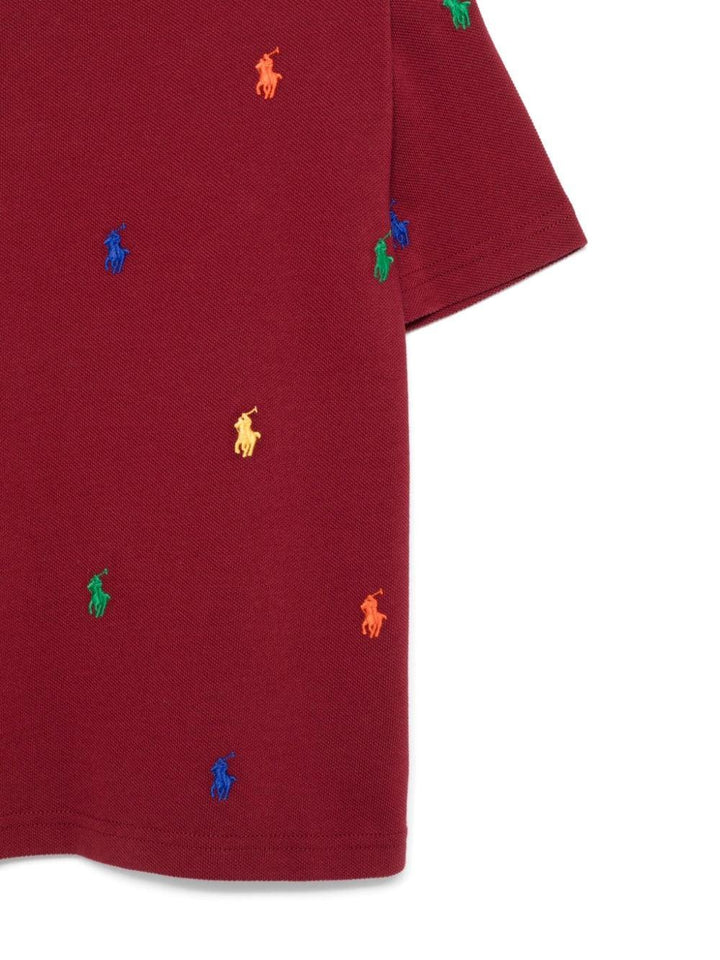 T-shirt bordeaux/multicolore per bambino