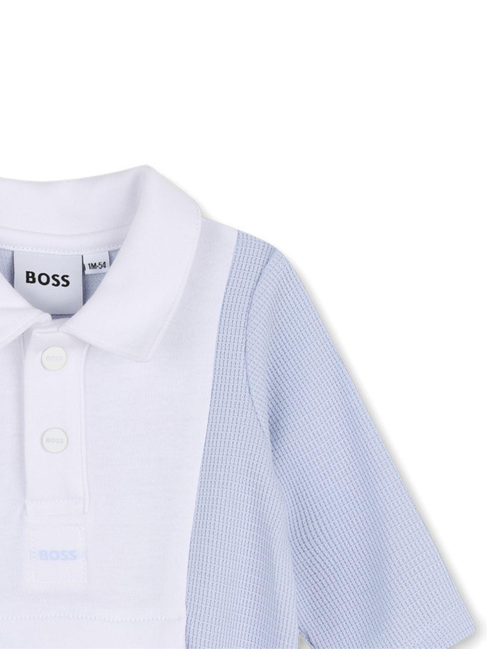 Tutina azzura/bianca per neonato J53040 771 Boss Kids 