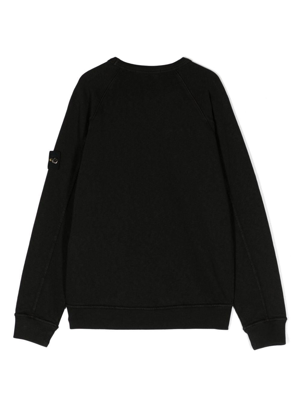 Black sweatshirt for boys with logo