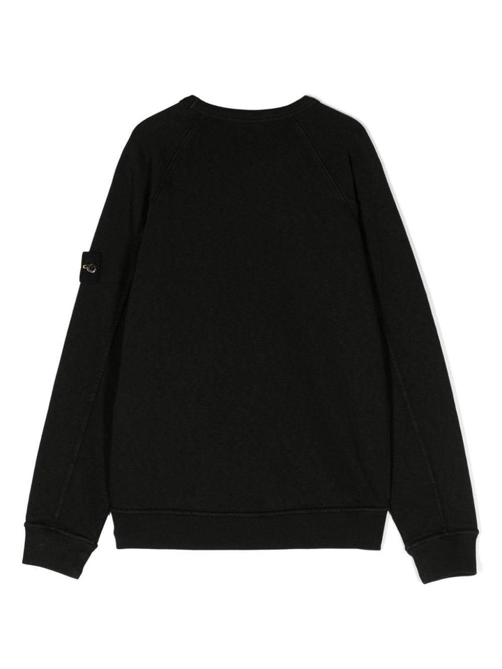 Black sweatshirt for boys with logo