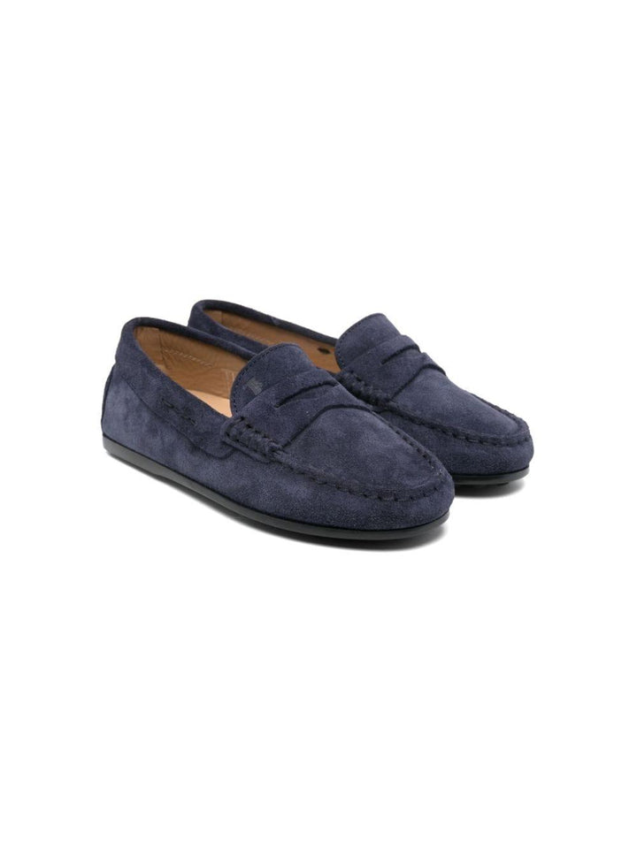 Navy Blue Moccasins For Boys