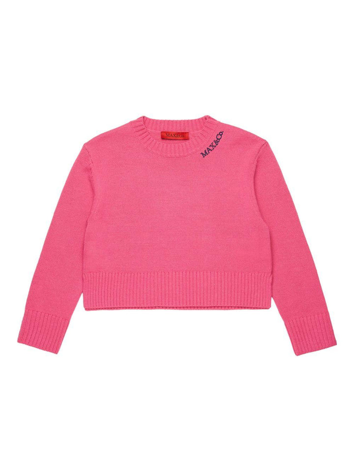 Maglione rosa per bambina MX0251MX043 MX309 Max&co Kids 