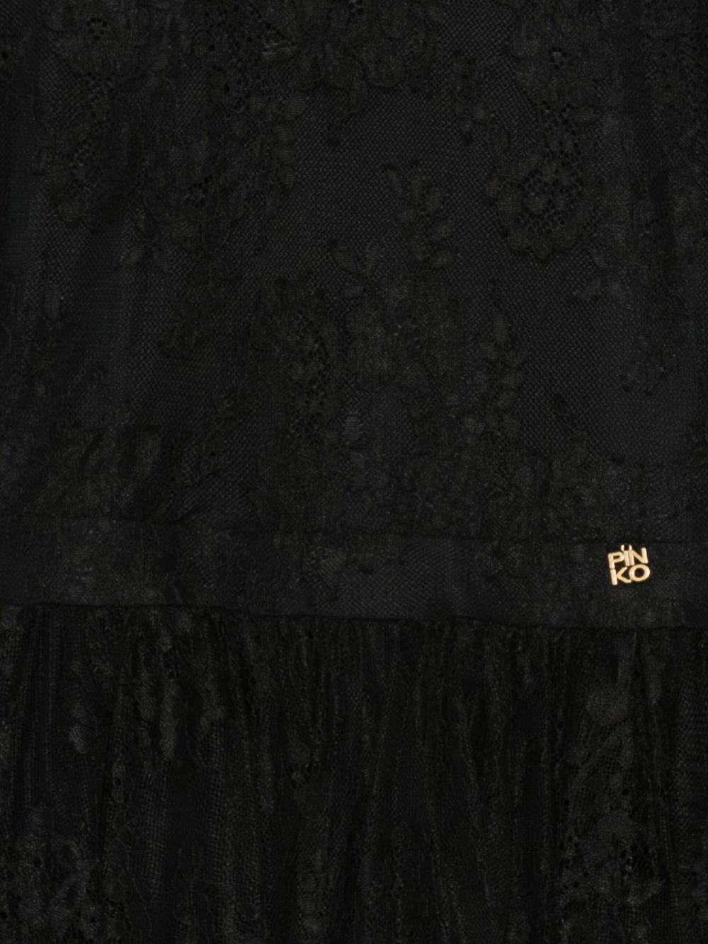 Abito nero per bambina KFAB028CTV102 N000 Pinko Kids 