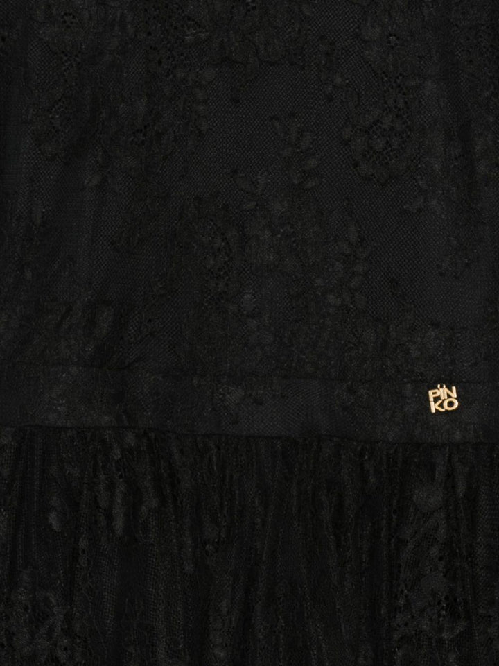 Abito nero per bambina KFAB028CTV102 N000 Pinko Kids 