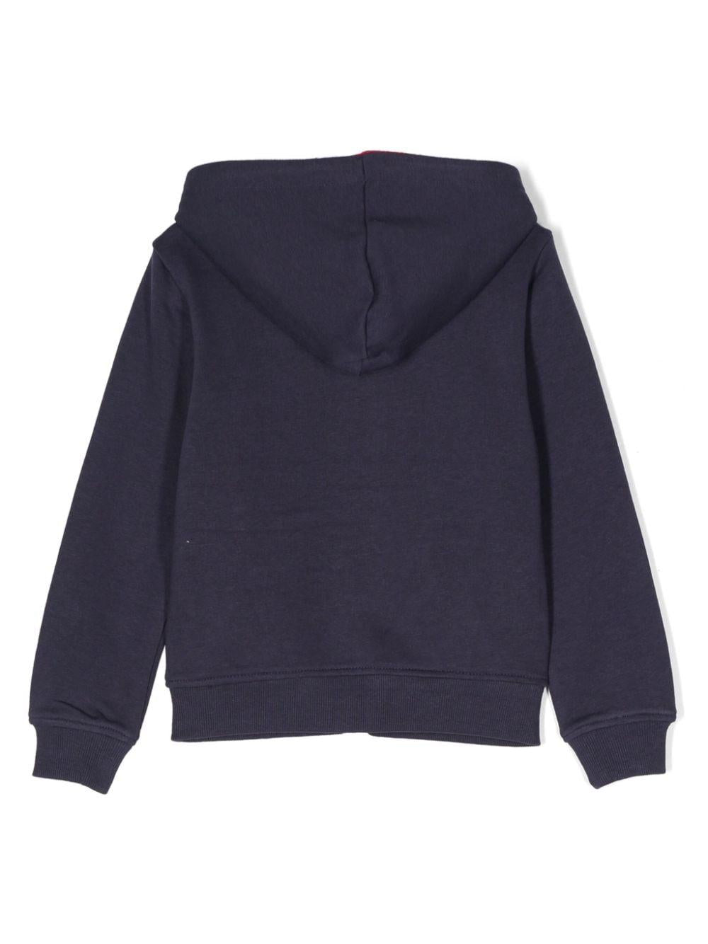 Felpa blu navy per bambino con logo