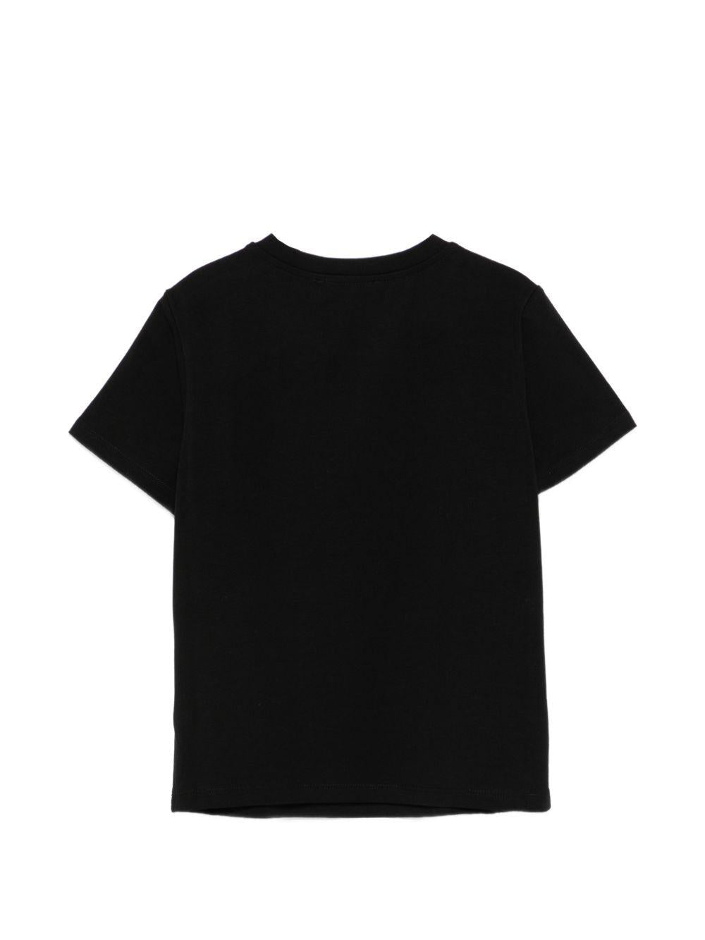 T-shirt nera per bambina 261GJ2252 00006 Twin Set 