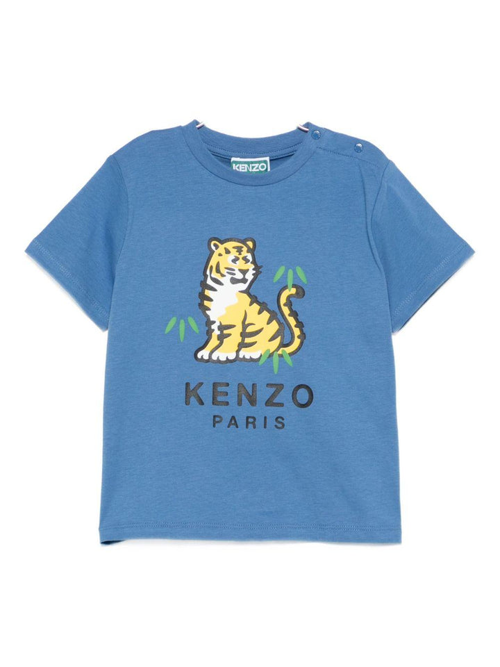 T-shirt blu celo per bambino K61300 780 Kenzo Kids 