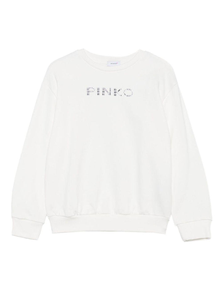 Felpa bianca per bambina KFFE011CFE014 D867 Pinko Kids 