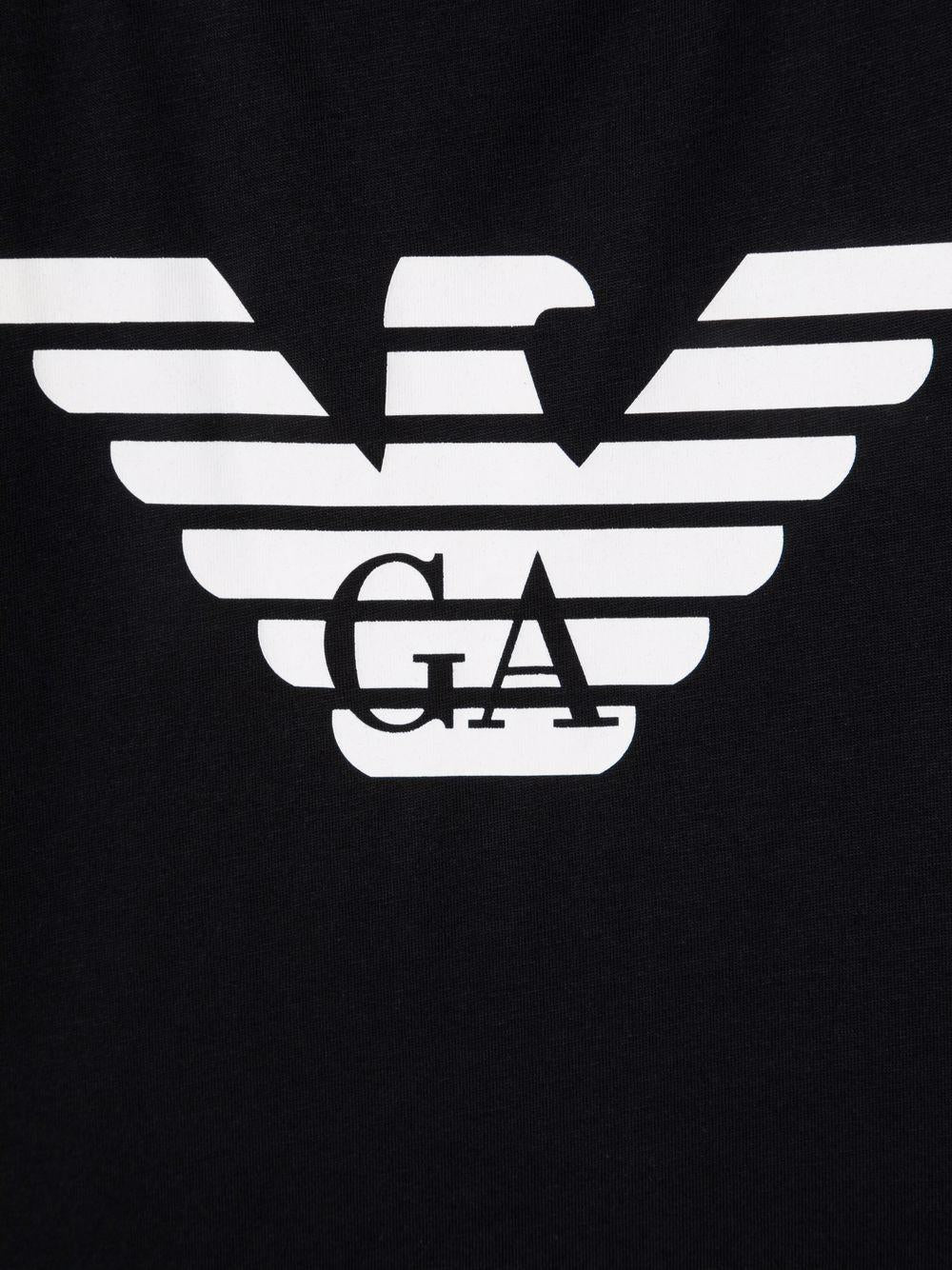 T-shirt blu per bambino con logo