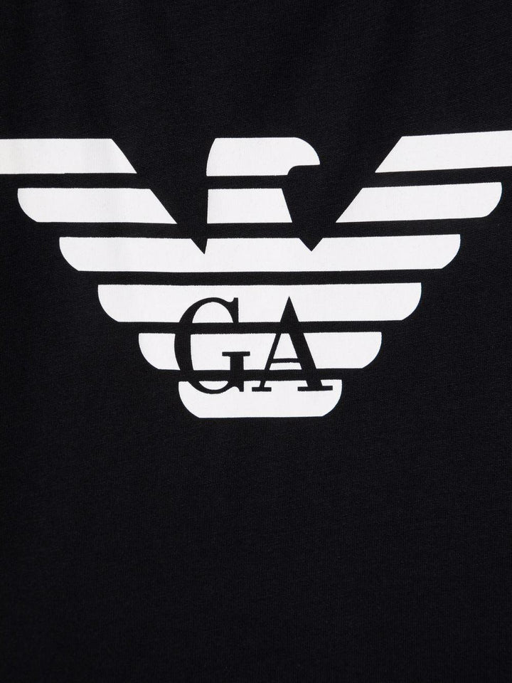 T-shirt blu per bambino con logo