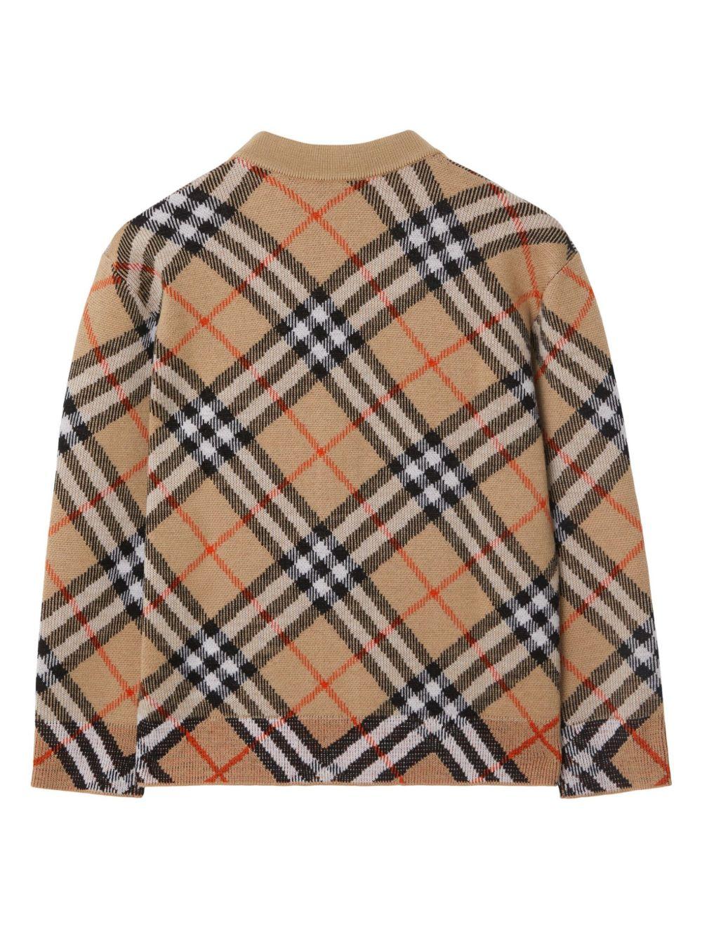 Cardigan beige per bambina 8104300 B9368 Burberry Kids 
