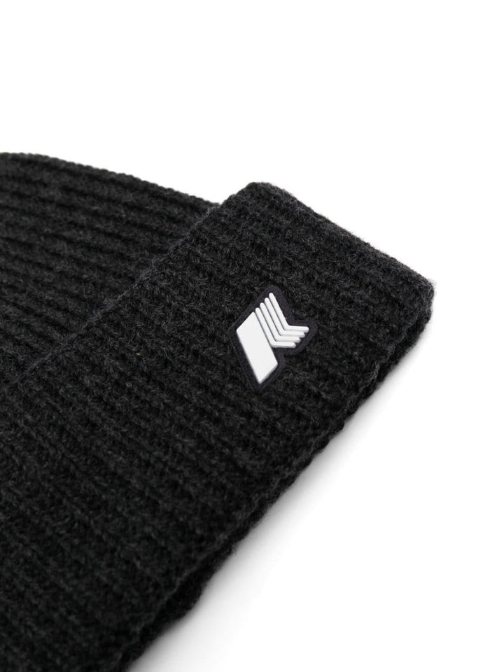Black/purple hat for kids with logo