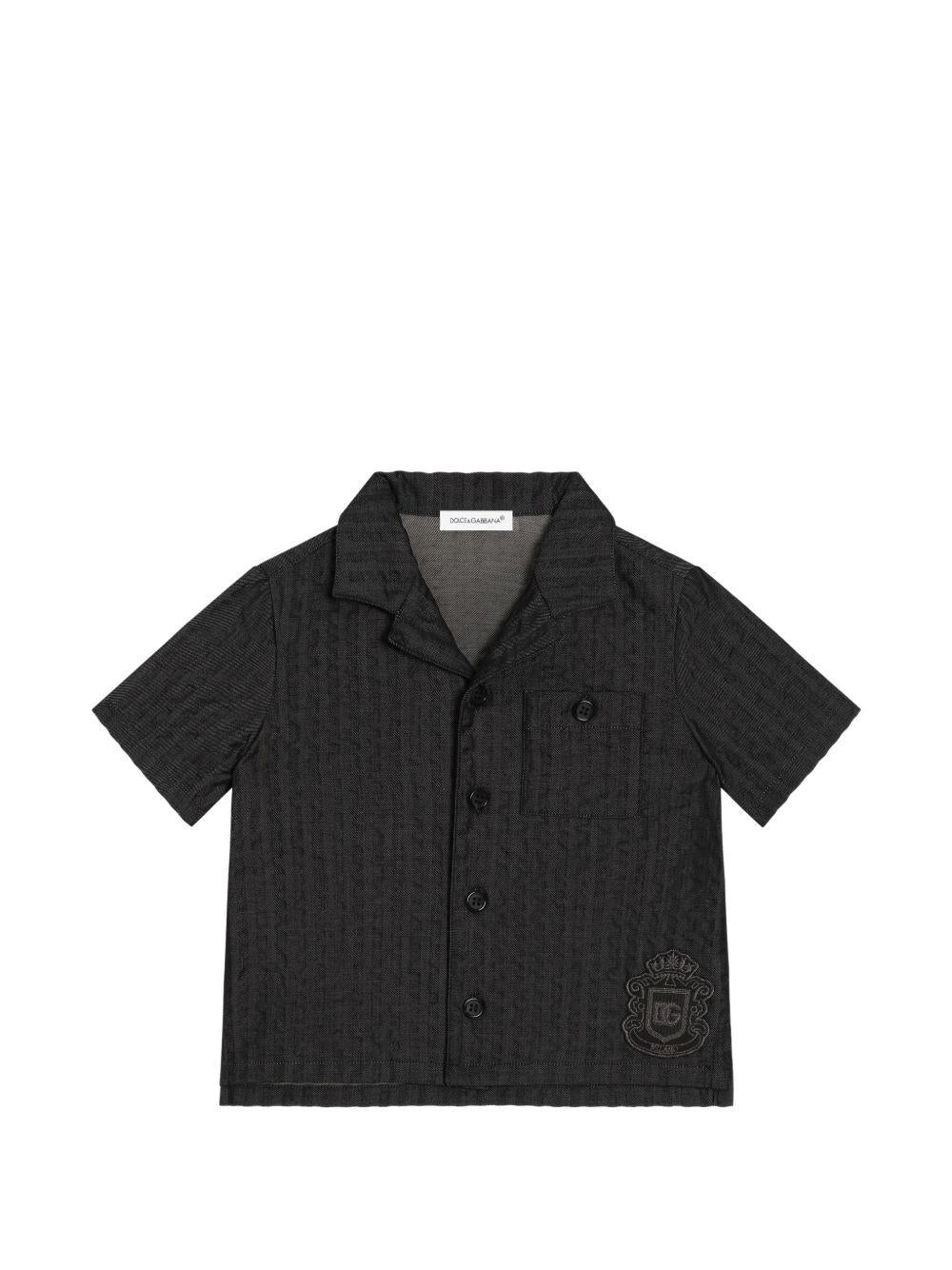 Camicia blu per neonato L14S78LDD54 S9000 Dolce & Gabbana Kids 