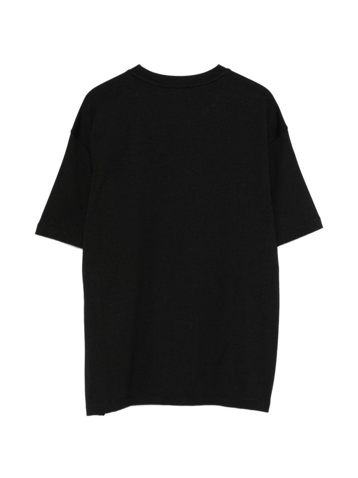 T-shirt nera per bambina KFTS0430JE017 D045 Pinko Kids 