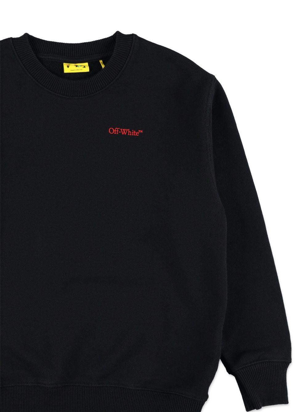 Felpa nera per bambino OBBA001F25FLE007 1025 Off White Kids 