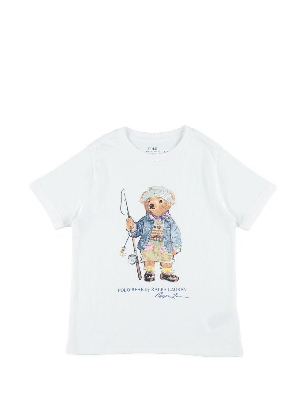 T-shirt bianca per bambino 323B18890 002 Ralph Lauren Kids 