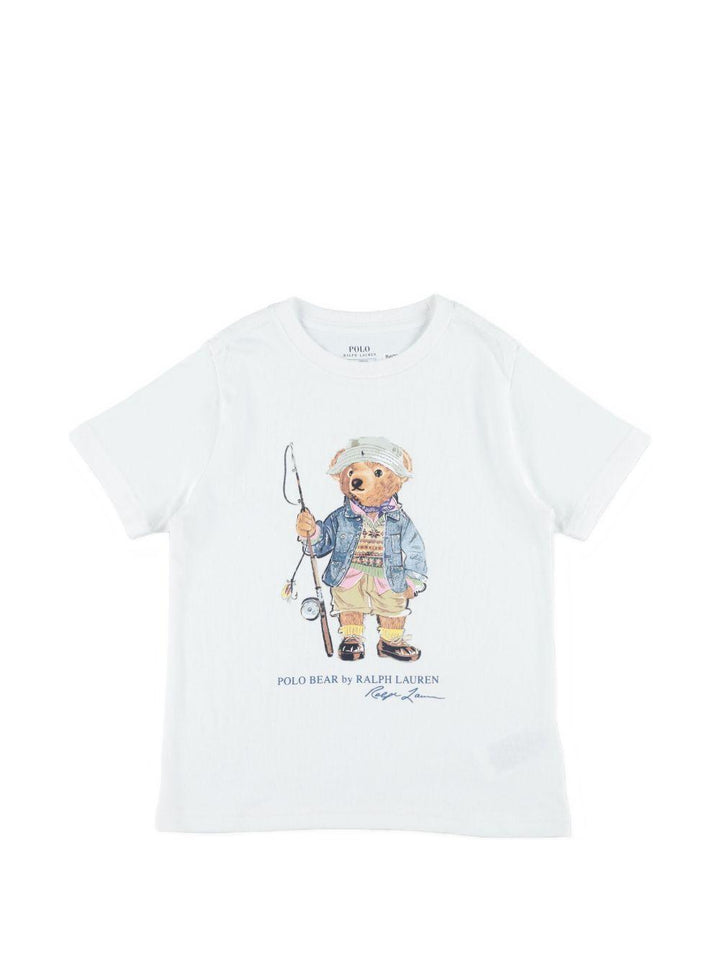 T-shirt bianca per bambino 323B18890 002 Ralph Lauren Kids 