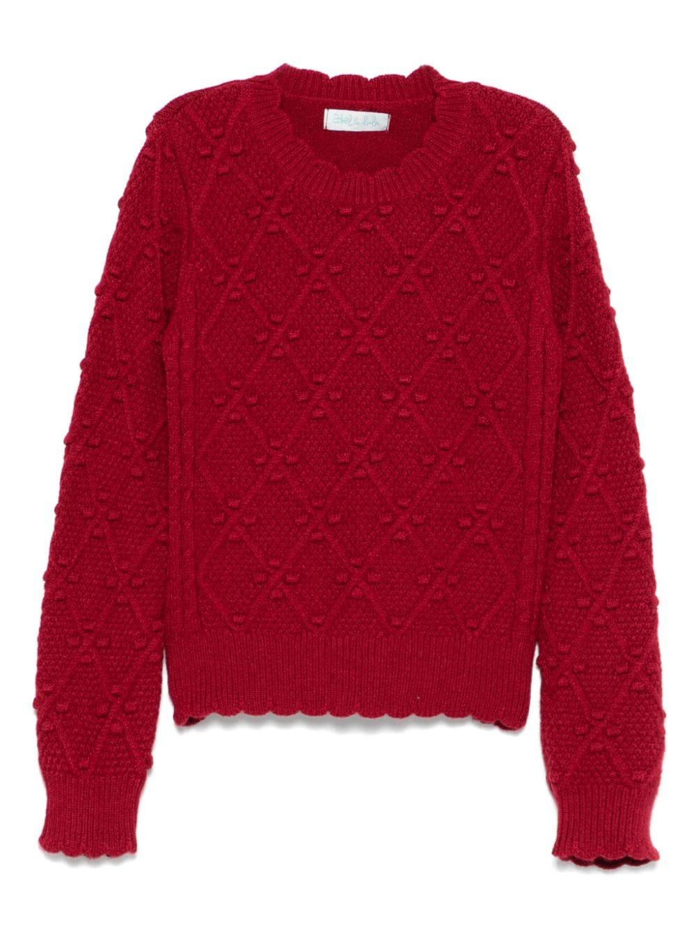 Brick red sweater for girls