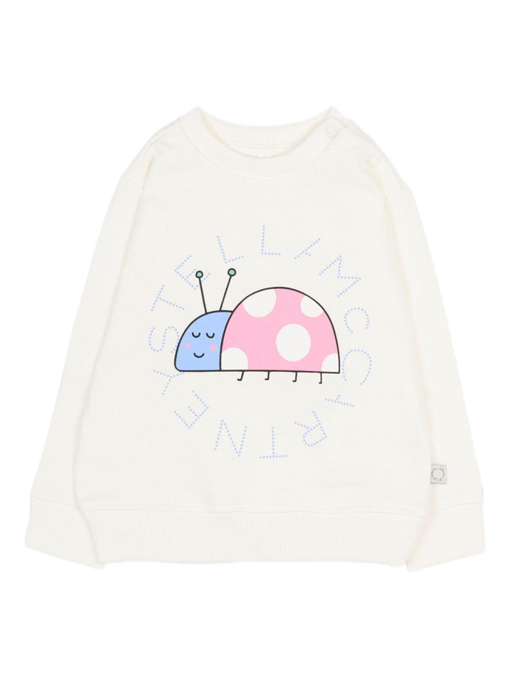 Felpa bianca per neonata TY4010Z0499 101 Stella McCartney Kids 