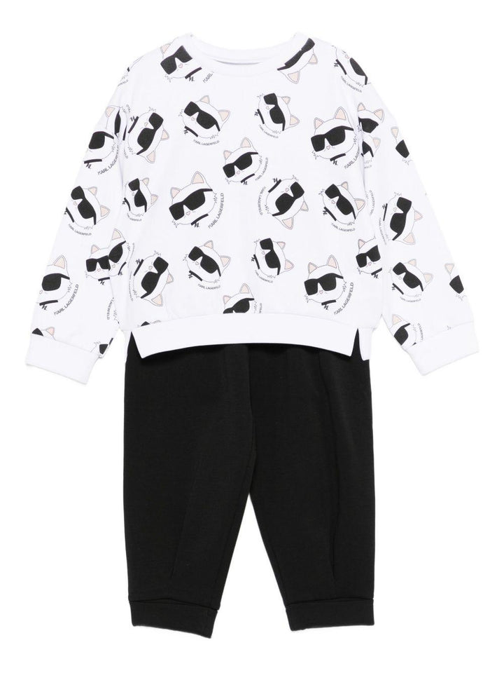 Completo bianco/nero per bambino Z30656K N50 Karl Lagerfeld Kids 