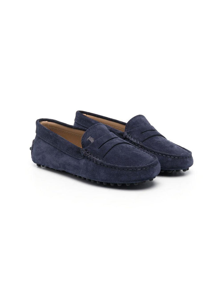 Blue moccasins for children