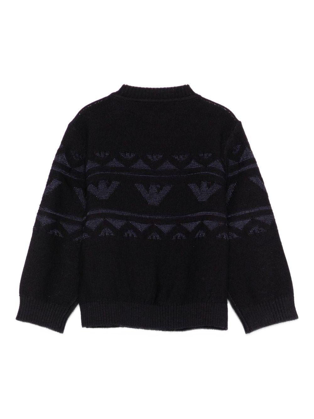 Maglione blu navy per neonato EB000825AF19453 UB118 Emporio Armani Kids 