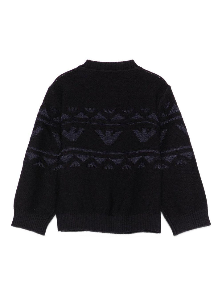 Maglione blu navy per neonato EB000825AF19453 UB118 Emporio Armani Kids 