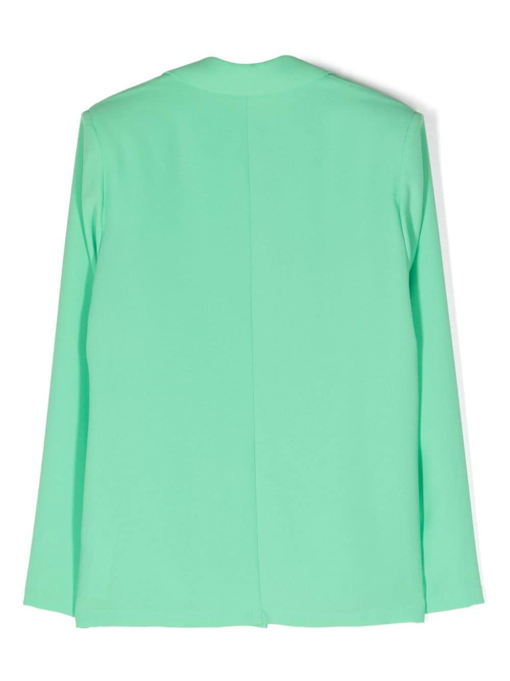 Green blazer for girls with logo