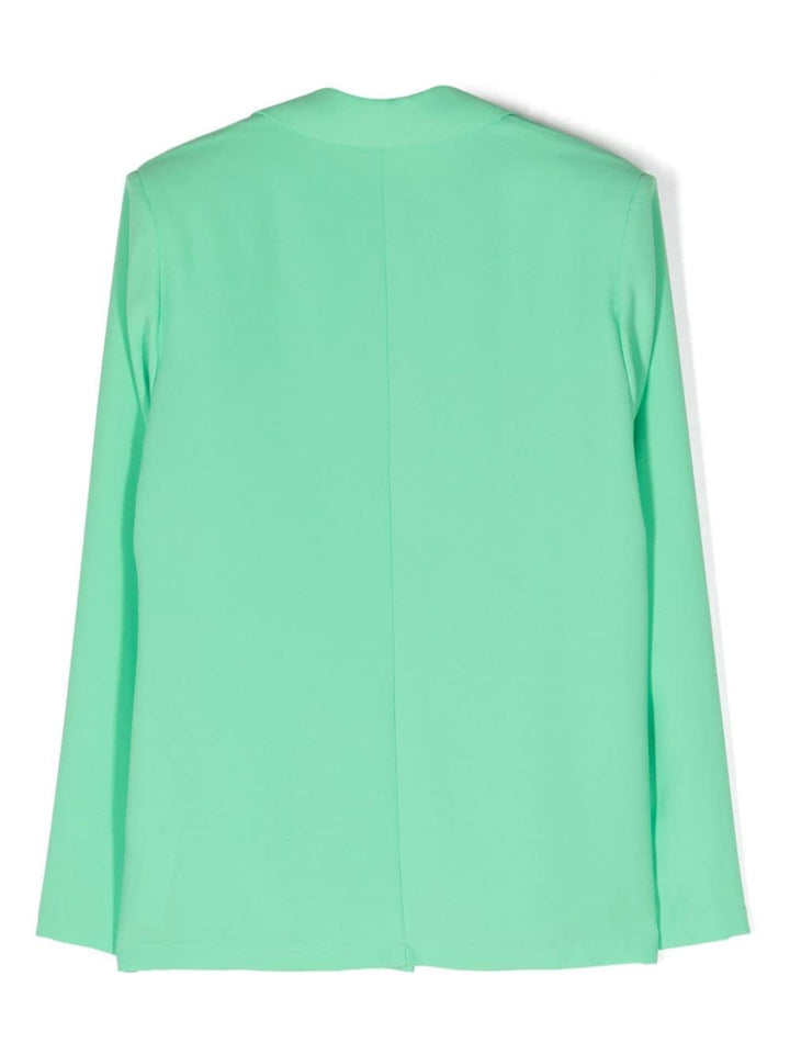 Green blazer for girls with logo