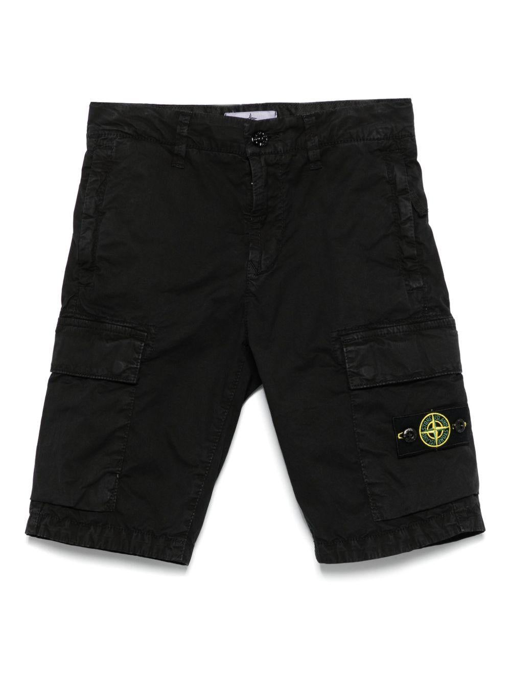 Bermuda nera per bambino 6L100002S0009 V0129 Stone Island Kids 