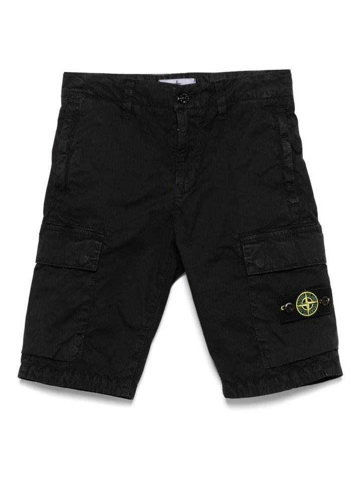 Bermuda nera per bambino 6L100002S0009 V0129 Stone Island Kids 