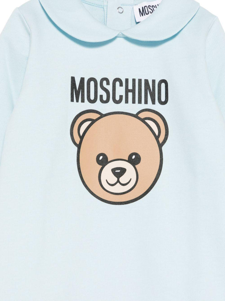 Tutina azzurra per neonato MUY097LCA19 40304 Moschino Kids 