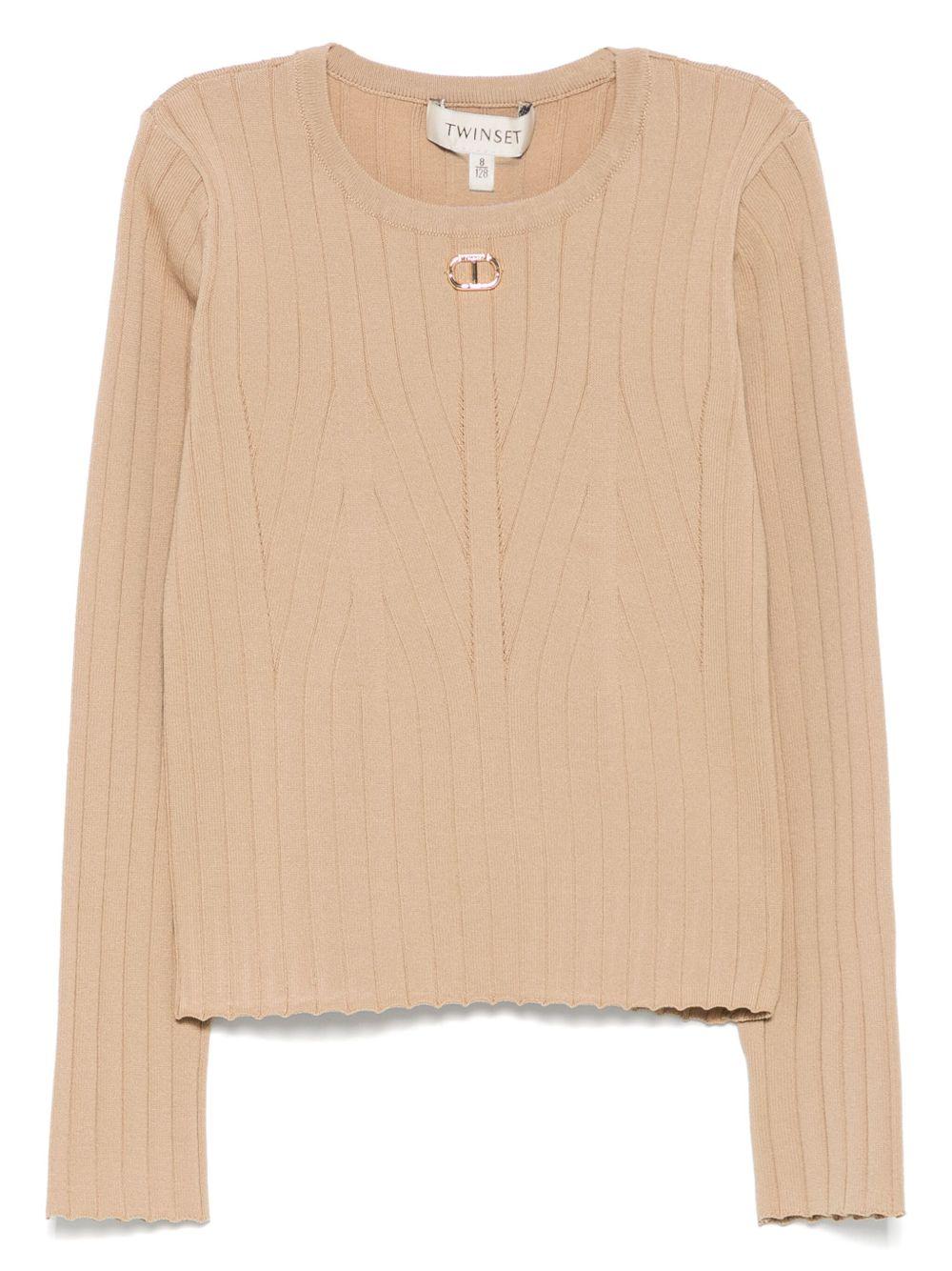Maglione beige per bambina