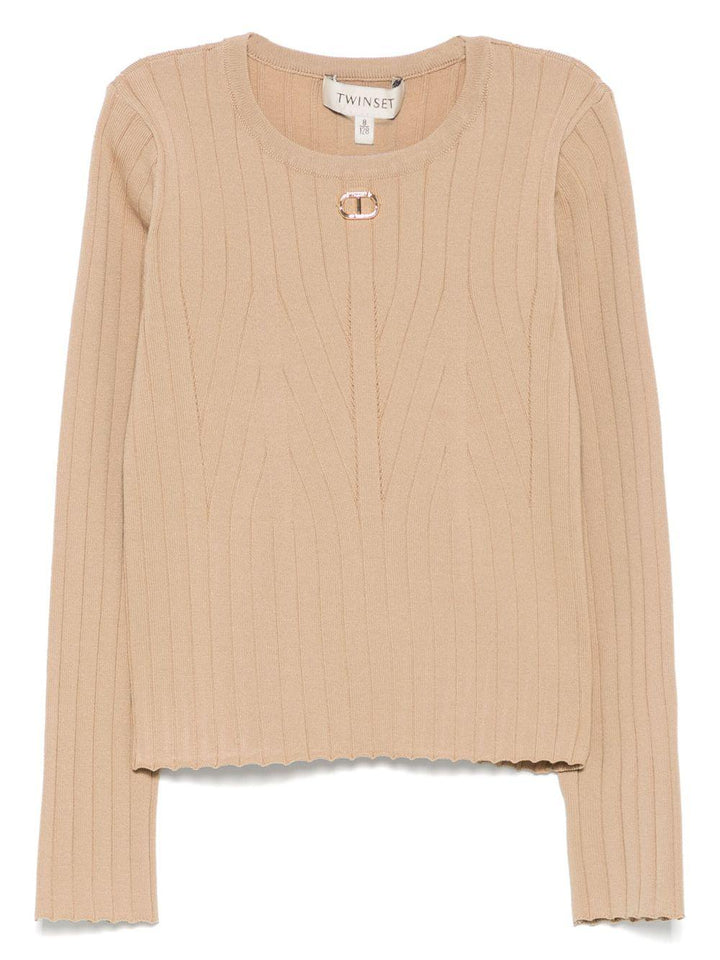 Maglione beige per bambina