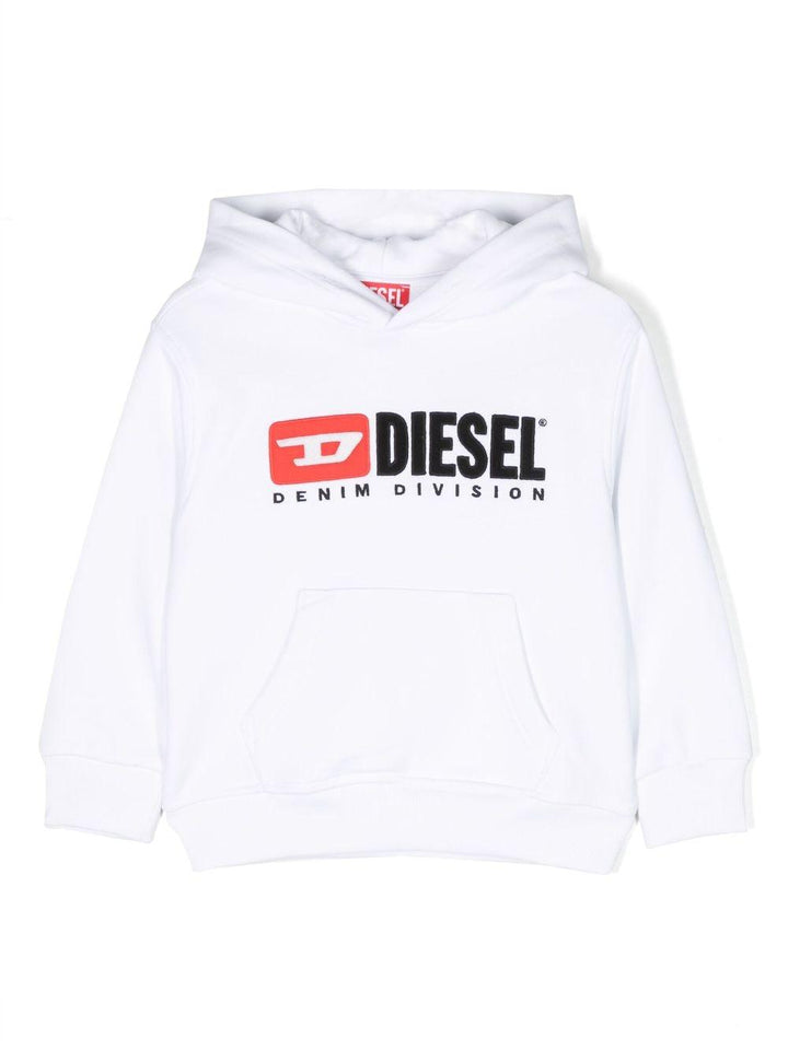 White hooded sweatshirt for boys
