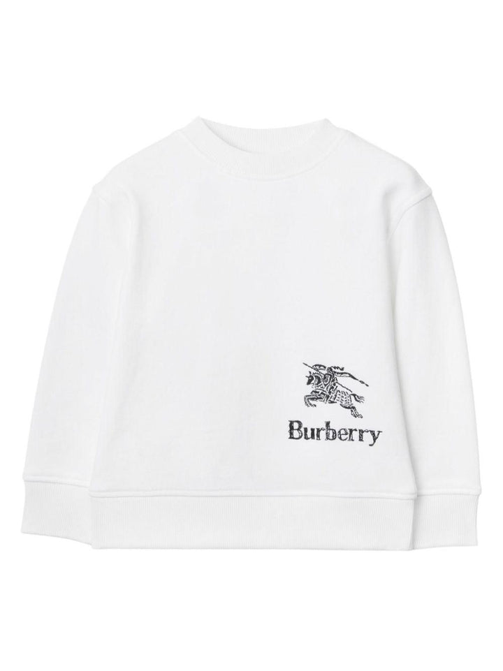 Felpa bianca per bambino con logo 8082110 A1464 Burberry Kids 