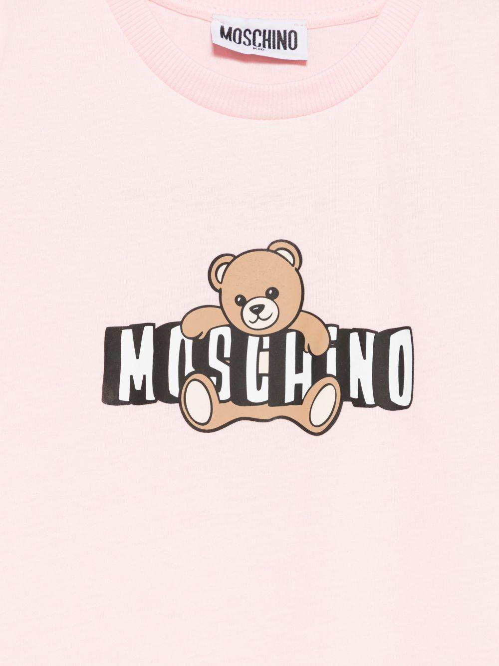 T-shirt rosa per bambino HZM058LAA03 50209 Moschino Kids 