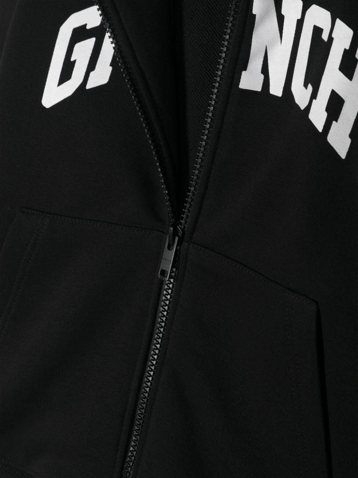Black sweatshirt for boys with logo