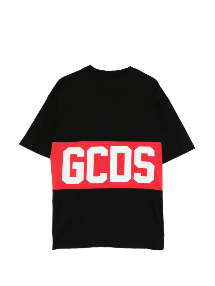 T-shirt nera per bambino Z0UJQC585J105 999R Gcds Kids 