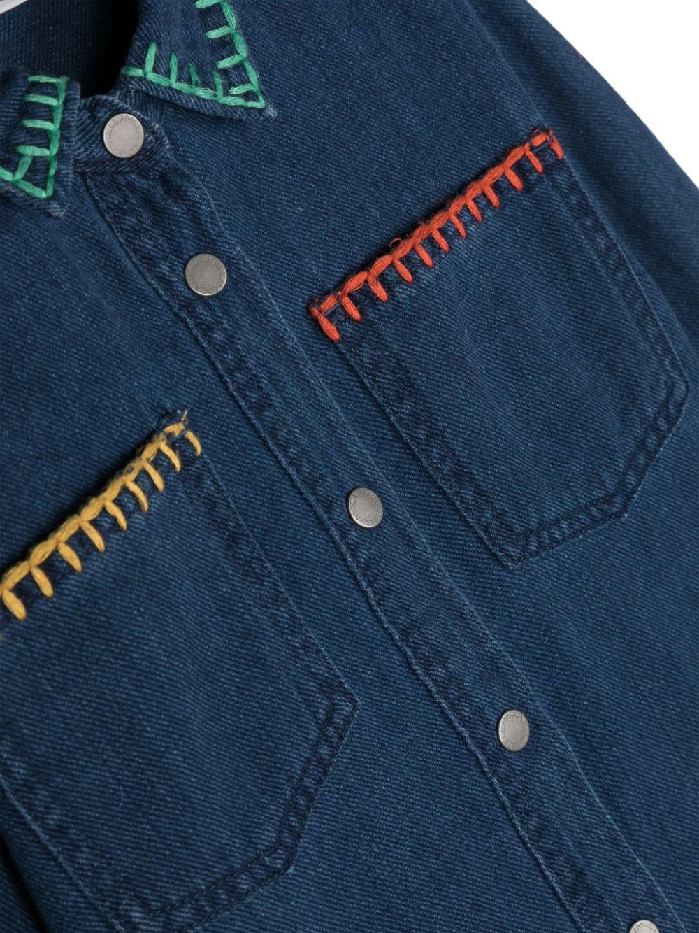 Camicia blu per bambina in denim