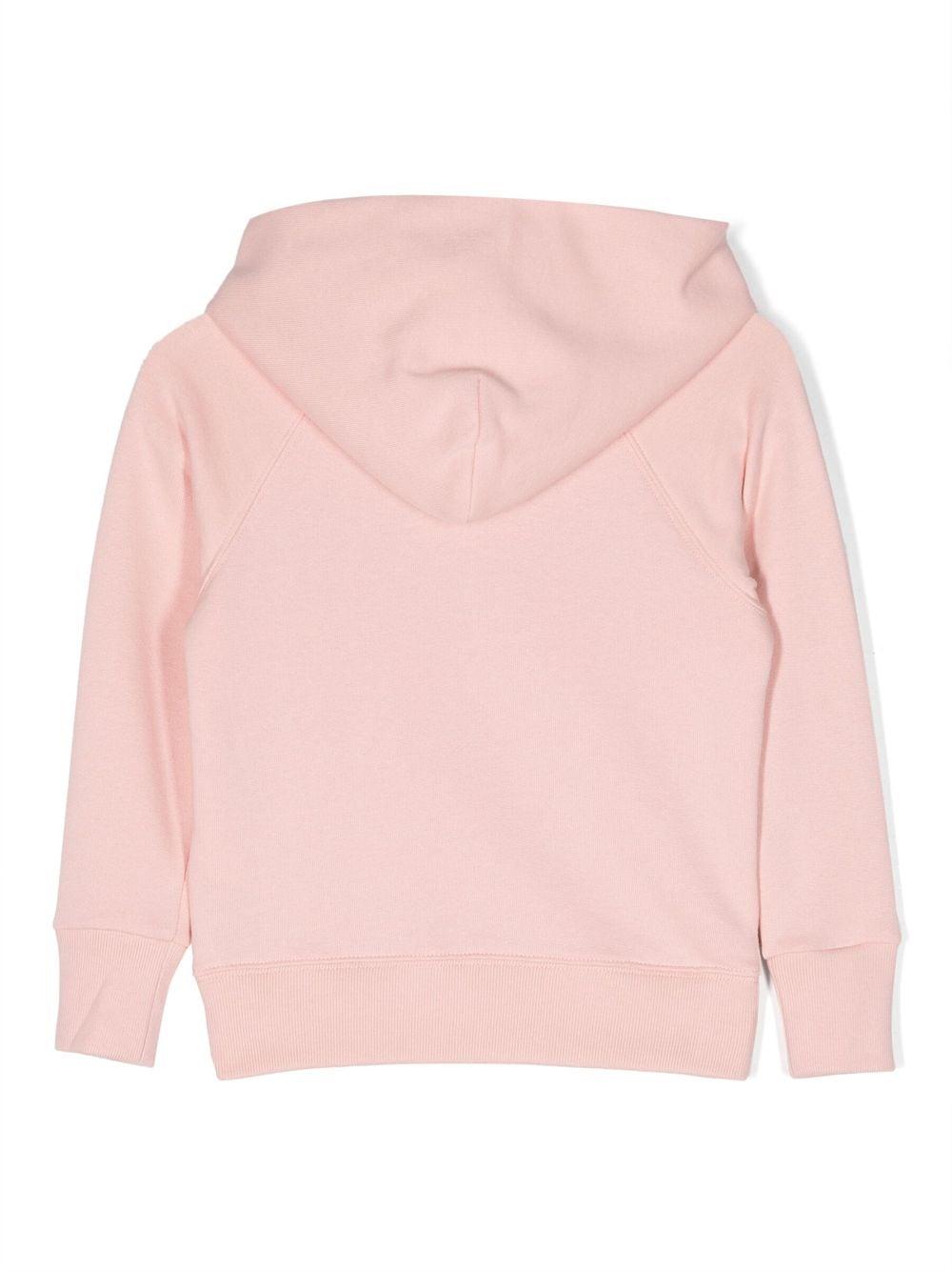 Felpa rosa per bambina con logo