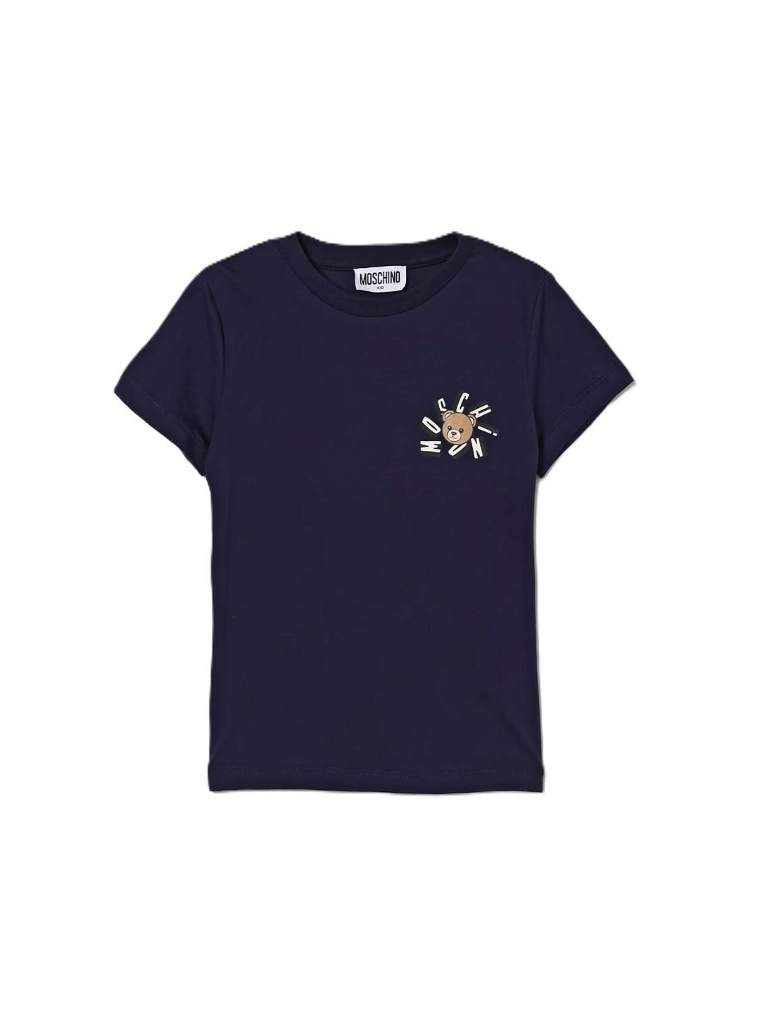 T-shirt blu navy per bambino HUM05OLAA03 40016 Moschino Kids 