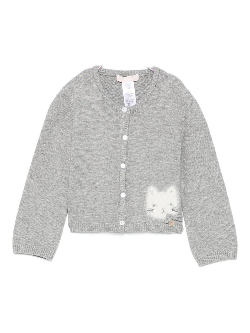 Cardigan grigio per neonata HF5010MA12P 02036 Liu Jo 
