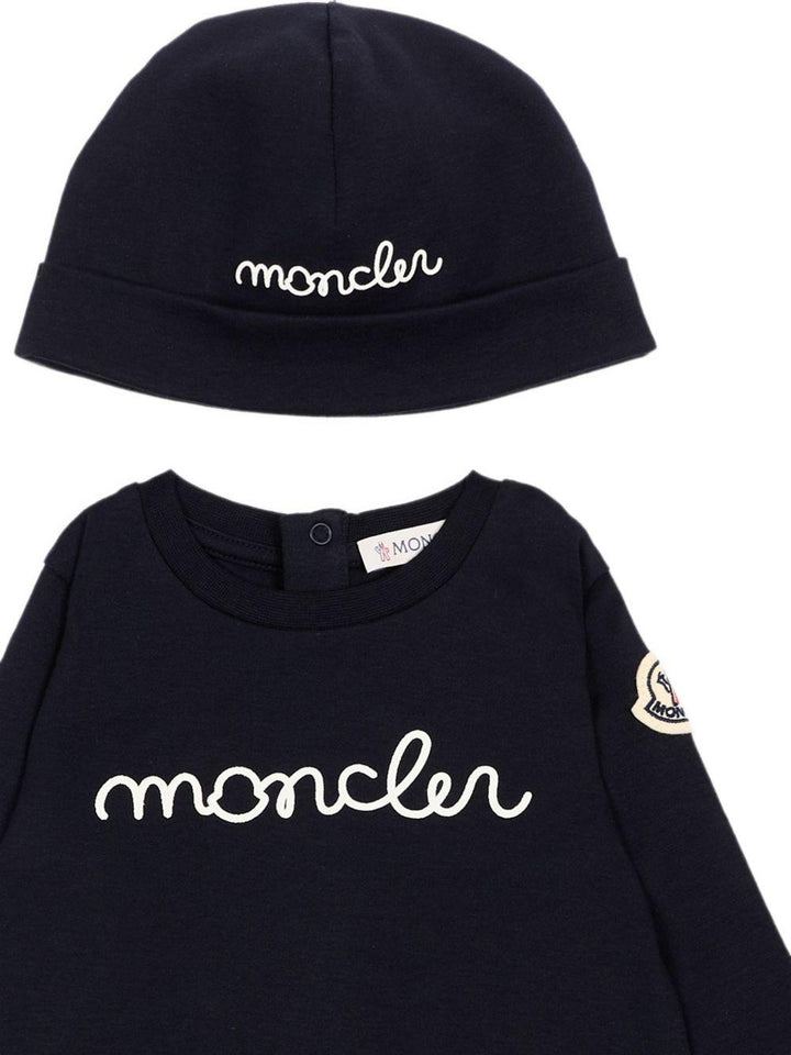 Tutina blu navy per neonato 9518P000018392E 778 Moncler Kids 