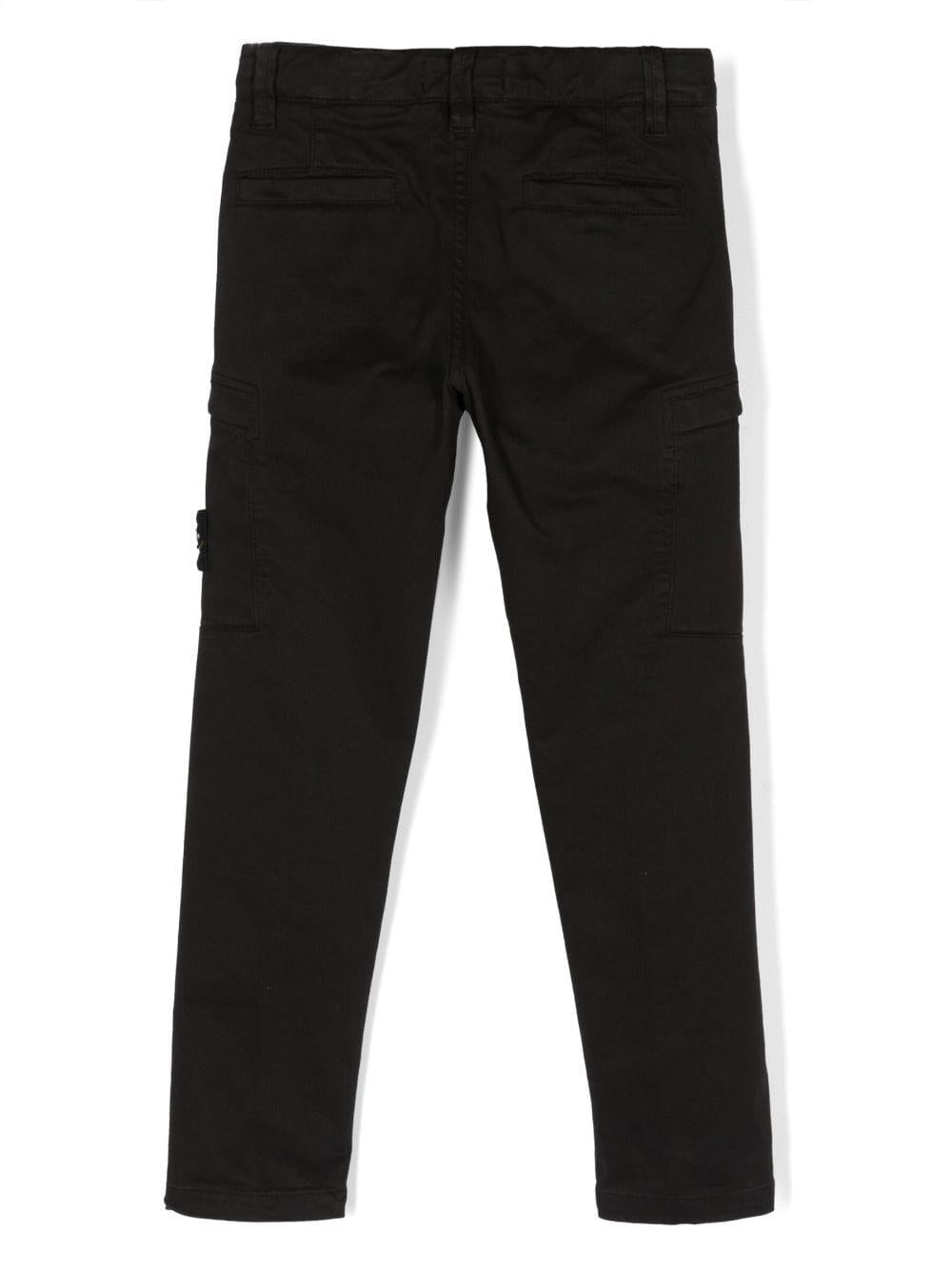 Pantalone nero per bambino con logo