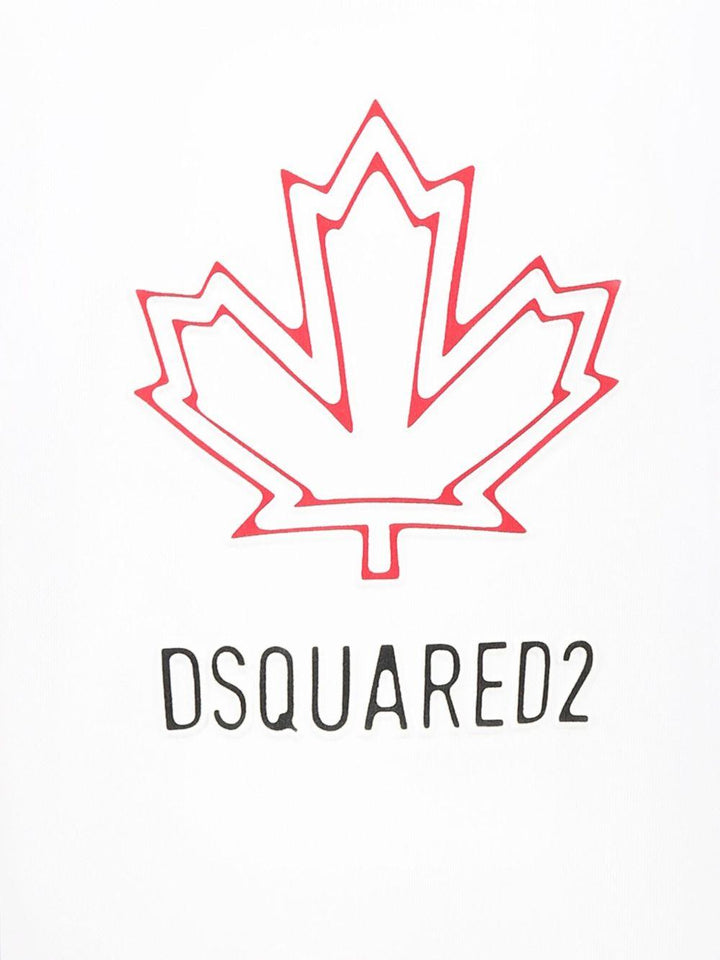 Felpa bianca per bambina DQ2786D0A9U DQ100 Dsquared2 Kids 
