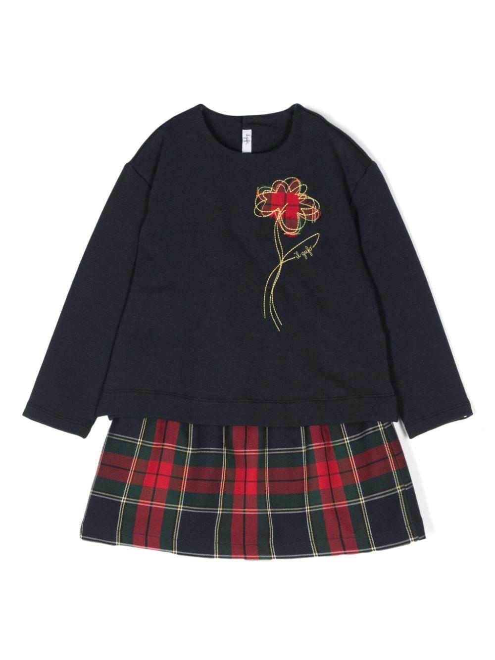 Completo blu navy per bambina A24DP501M0100K 4937 Il Gufo 